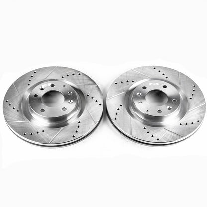 PowerStop Front Evolution Drilled & Slotted Rotors - Pair | Mazda RX-8 (04-11) (JBR968XPR)
