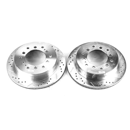 PowerStop Drilled & Slotted Rear Rotors Pair | Lexus GX470 (03-09) (JBR971XPR)