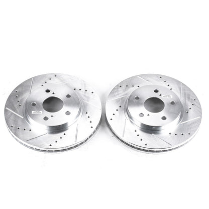 PowerStop Drilled & Slotted Front Rotors - Pair | Lexus ES300 (02) (JBR972XPR)