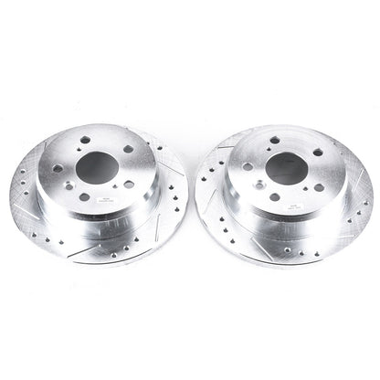 PowerStop Drilled & Slotted Rear Rotors | Lexus ES300 (02-03) (JBR973XPR)