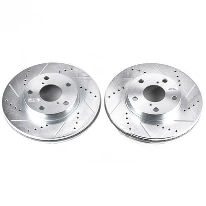 PowerStop Drilled & Slotted Front Rotors | Toyota RAV4 (01-05) (JBR974XPR)