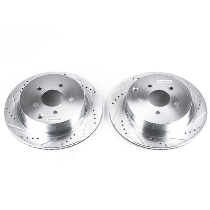 PowerStop Drilled & Slotted Rear Rotors Pair | Infiniti FX35 (03-12) (JBR981XPR)