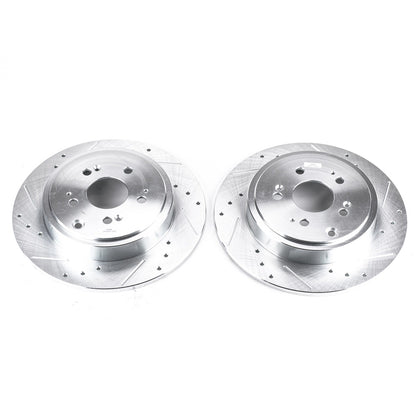 PowerStop Rear Evolution Drilled & Slotted Rotors | Honda Ridgeline (06-14) (JBR985XPR)