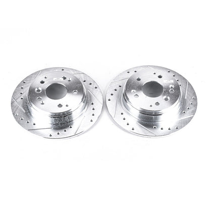 PowerStop Drilled & Slotted Rear Rotors Pair | Acura TL (04-08) (JBR987XPR)
