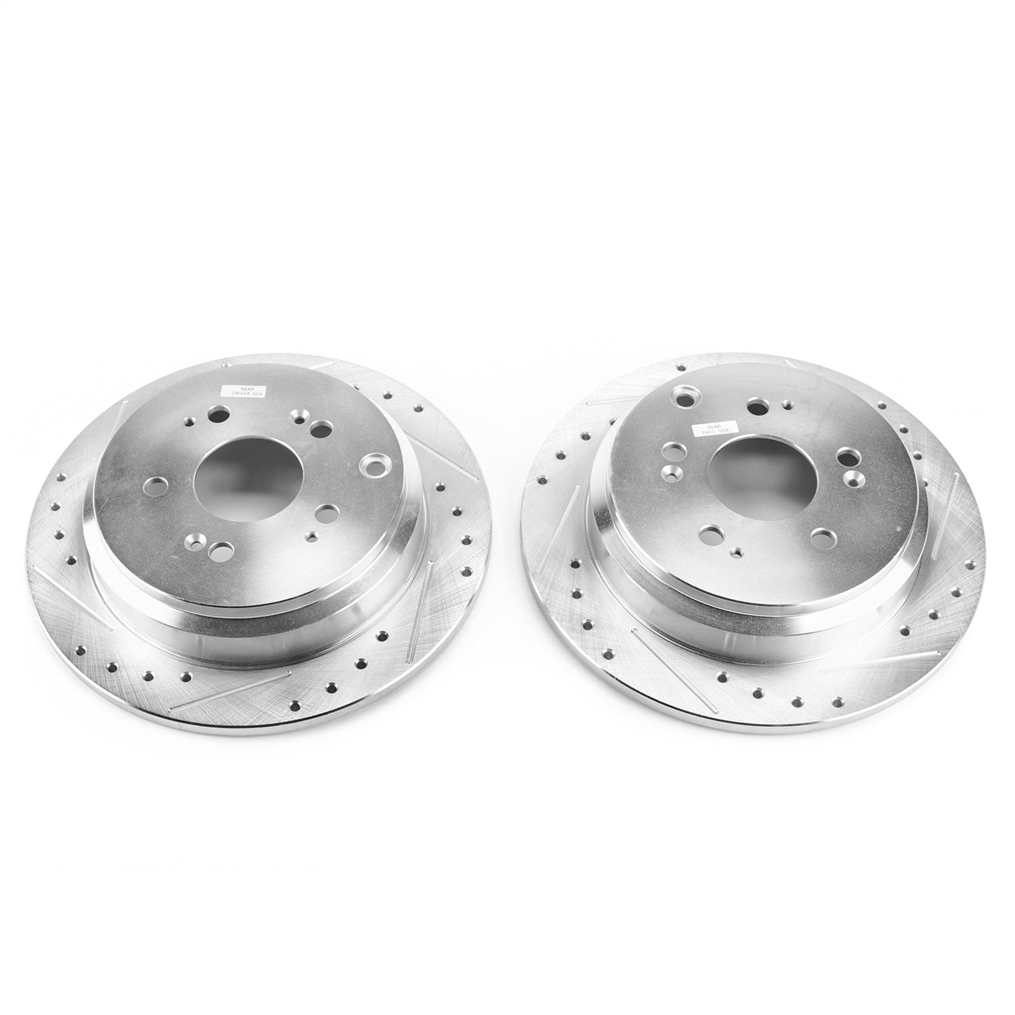 PowerStop Drilled & Slotted Rear Rotors Pair | Honda Odyssey (05-10) (JBR990XPR)
