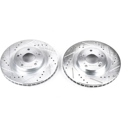 PowerStop Drilled & Slotted Front Rotors | Acura ILX (13-15) (JBR991XPR)