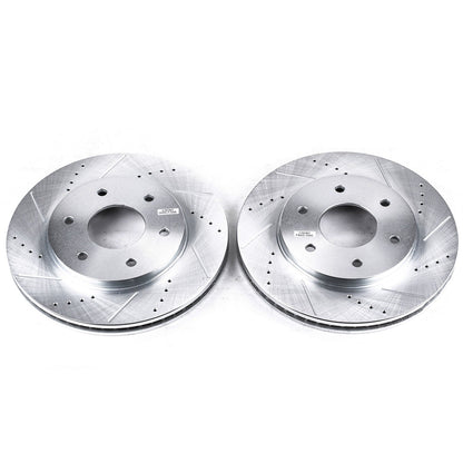 PowerStop Front Evolution Drilled & Slotted Rotors | Infiniti QX56 (04-05) (JBR993XPR)