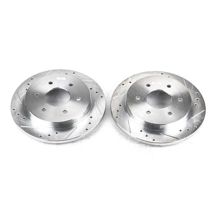 PowerStop Rear Evolution Drilled & Slotted Rotors | Infiniti QX56 (04-10) (JBR994XPR)