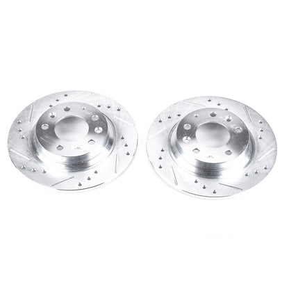 PowerStop Rear Evolution Drilled & Slotted Rotors - Pair | Ford Fusion (06-12) (JBR999XPR)