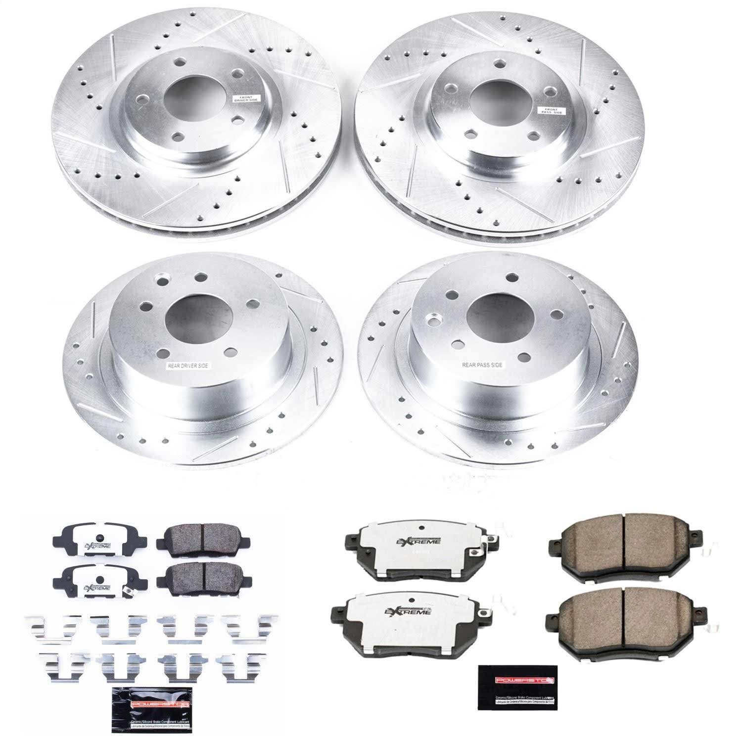 PowerStop Front & Rear Z26 Street Warrior Brake Kit | Nissan Altima (05-06) (K092-26)