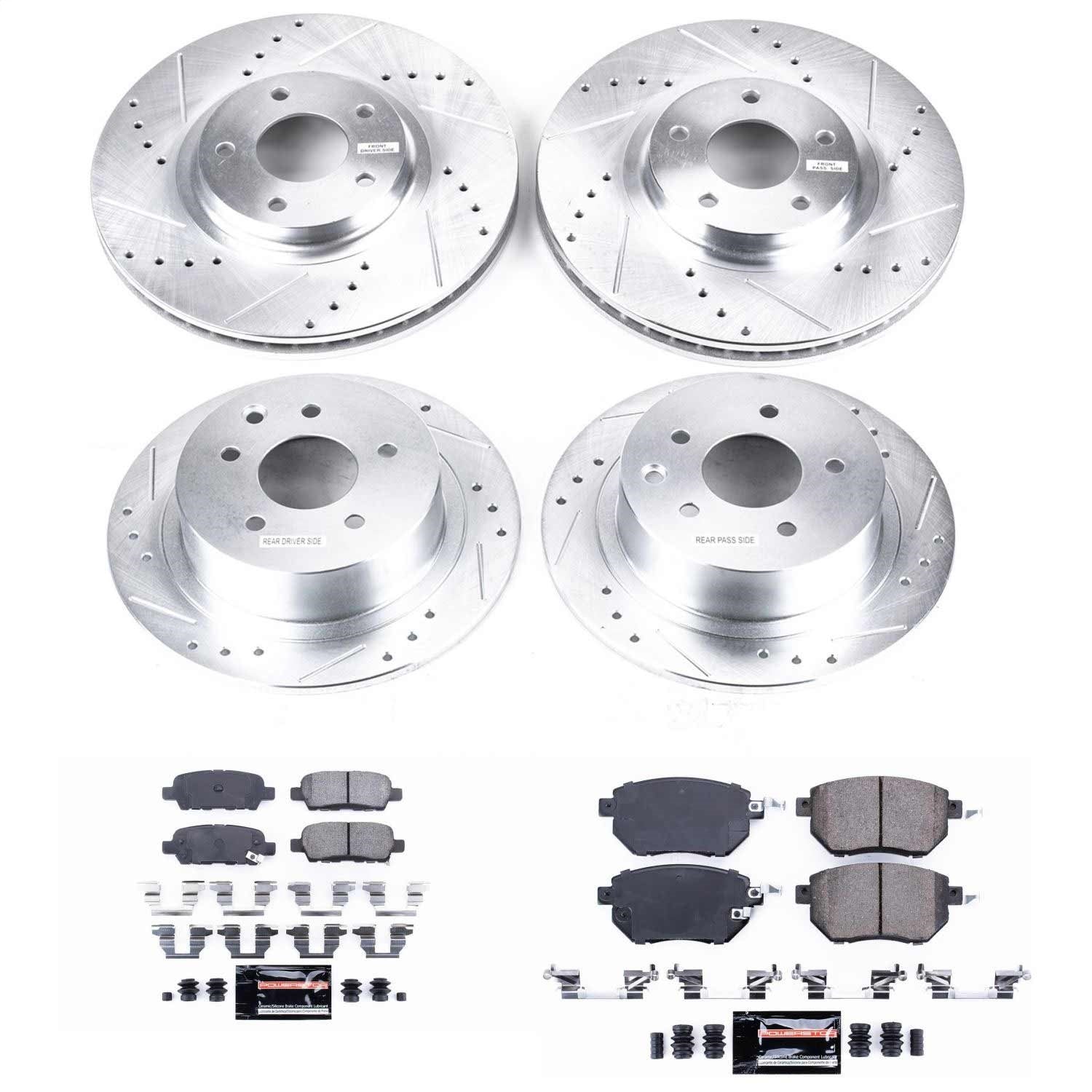 PowerStop Front & Rear Z23 Evolution Sport Brake Kit | Nissan Altima (05-06) (K092)