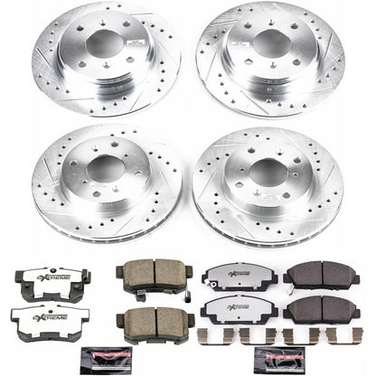 PowerStop Front & Rear Z26 Street Warrior Brake Kit | Honda Prelude (92-96) (K1034-26)