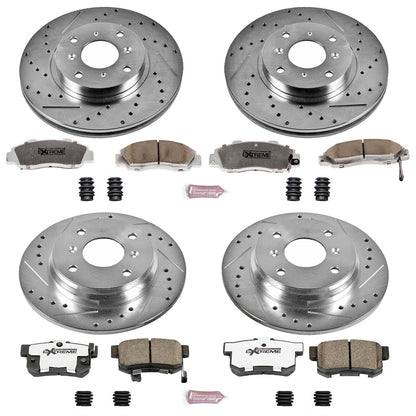 PowerStop Front & Rear Z26 Street Warrior Brake Kit | Honda Prelude (93-96) (K1038-26)