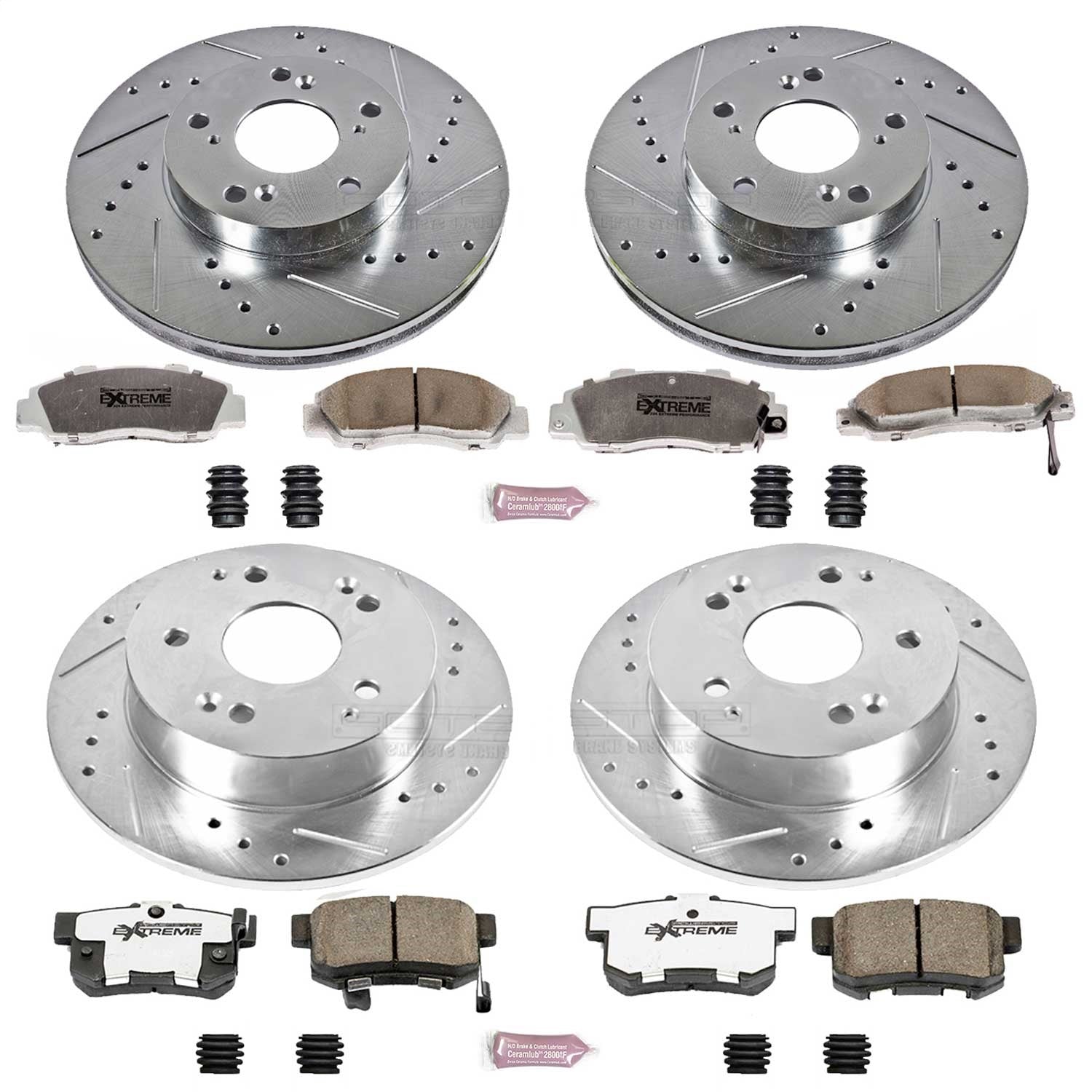 PowerStop Front & Rear Z26 Street Warrior Brake Kit | Honda Accord (98-02) (K1042-26)