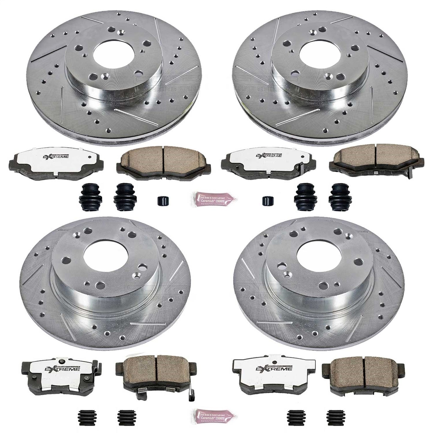 PowerStop Front & Rear Z26 Street Warrior Brake Kit | Honda Accord (03-07) (K1047-26)