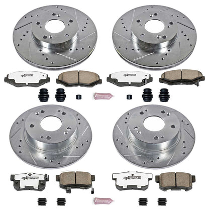 PowerStop Front & Rear Z26 Street Warrior Brake Kit | Honda Accord (03-07) (K1047-26)