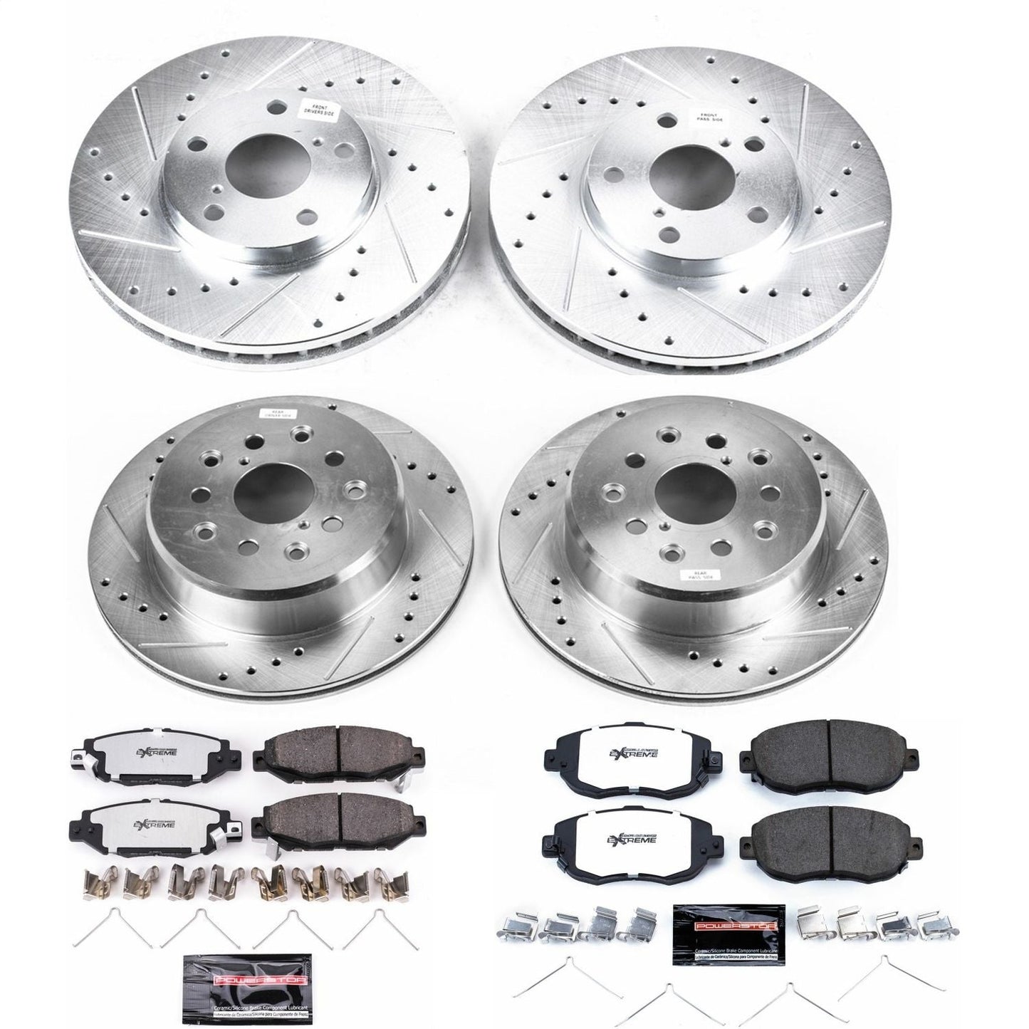 PowerStop Front & Rear Z26 Street Warrior Brake Kit | Lexus GS300 (93-97) (K1078-26)