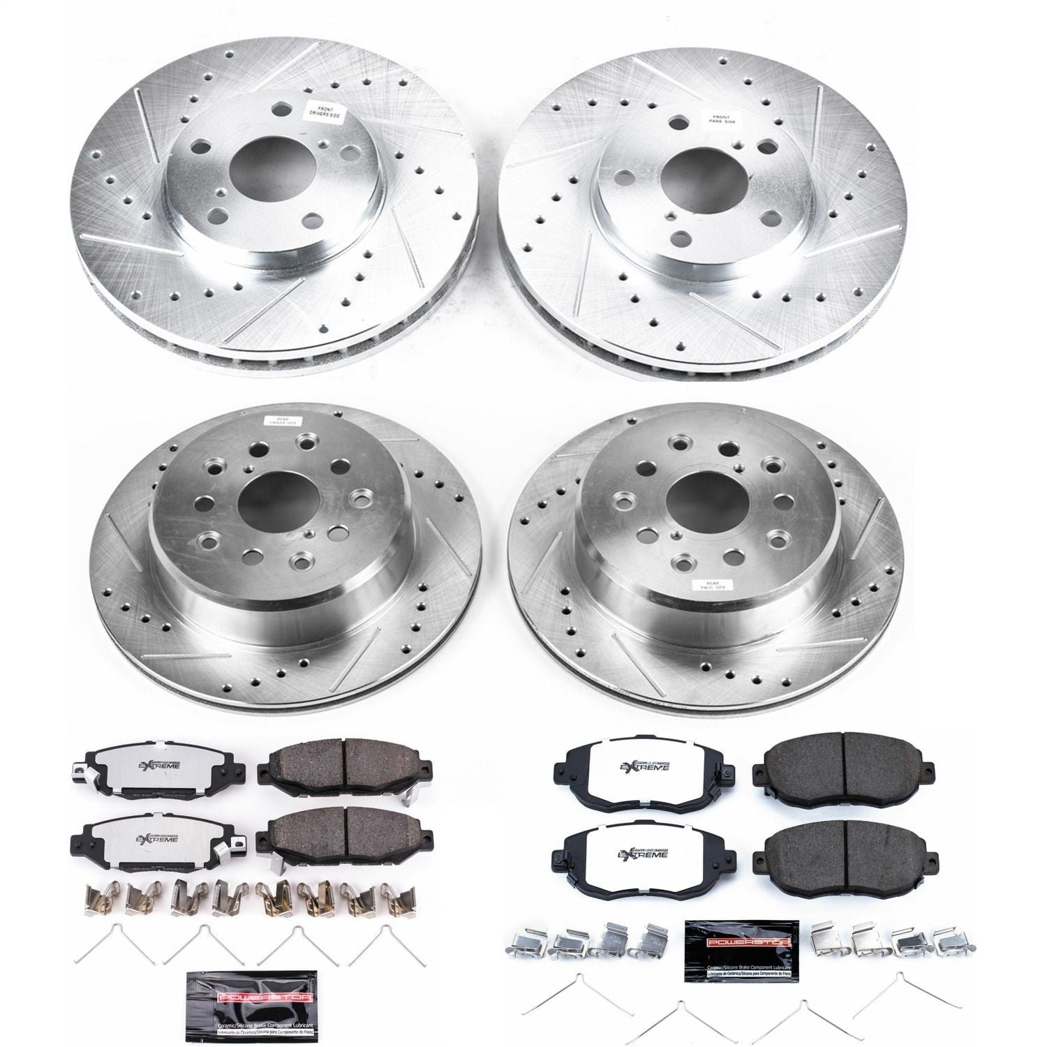 PowerStop Front & Rear Z26 Street Warrior Brake Kit | Lexus GS300 (93-97) (K1078-26)