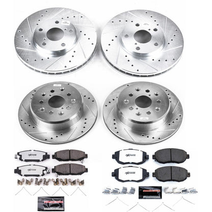 PowerStop Front & Rear Z26 Street Warrior Brake Kit | Lexus GS300 (93-97) (K1078-26)
