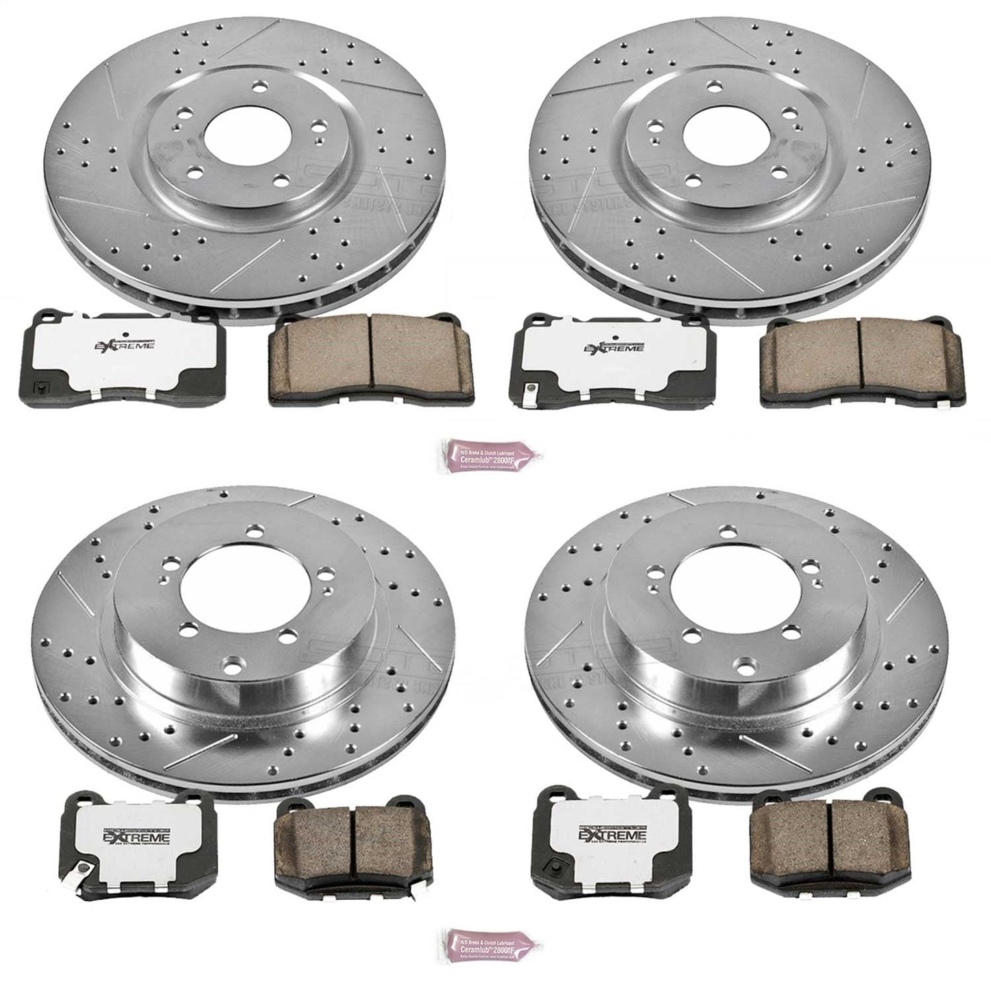 PowerStop Front & Rear Z26 Street Warrior Brake Kit | Mitsubishi Lancer (03-06) (K108-26)