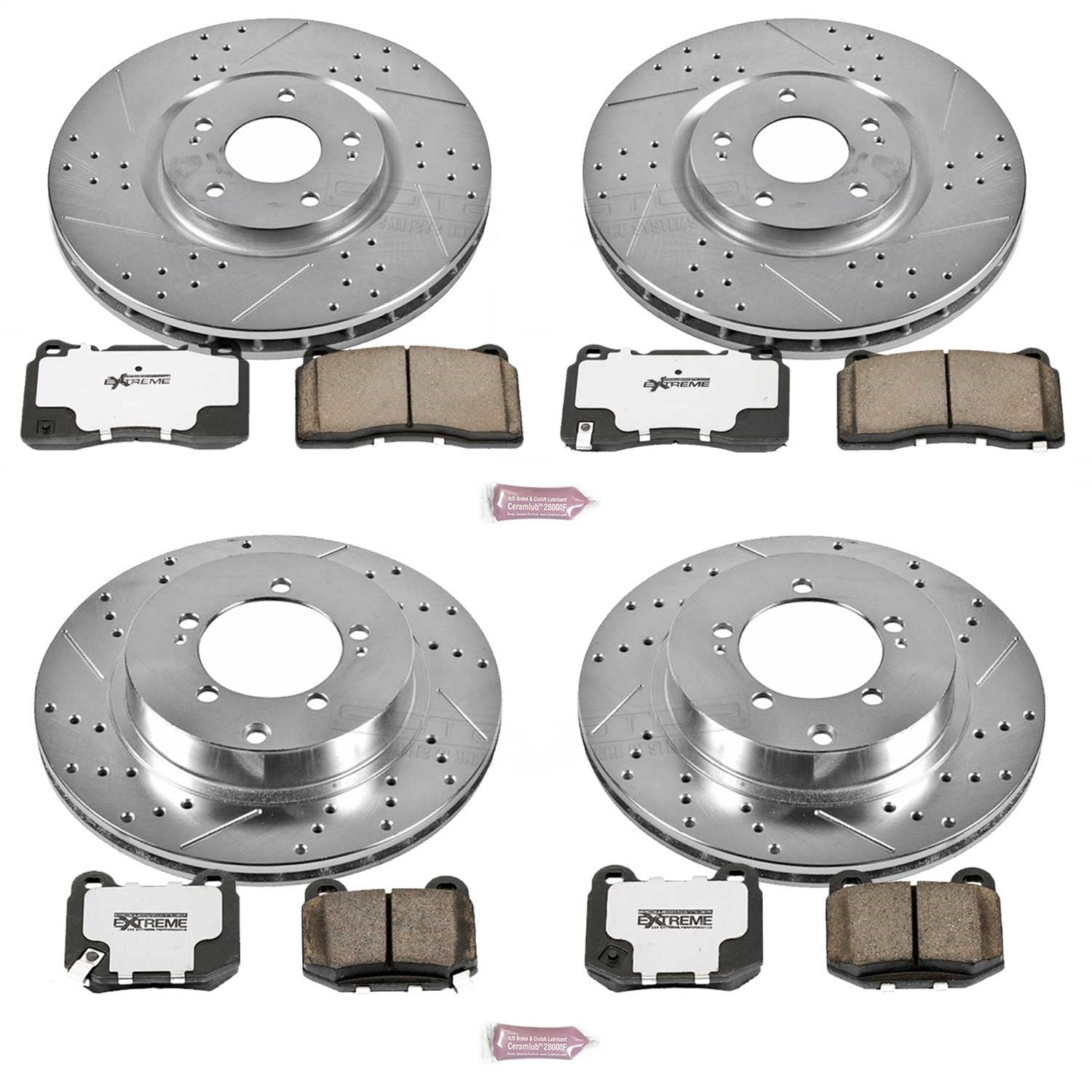 PowerStop Front & Rear Z26 Street Warrior Brake Kit | Mitsubishi Lancer (03-06) (K108-26)