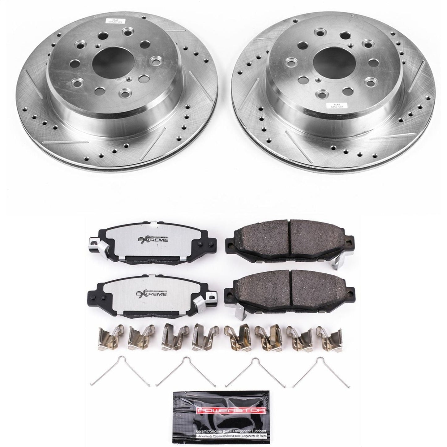 PowerStop Rear Z26 Street Warrior Brake Kit | Lexus GS300 (93-97) (K1080-26)