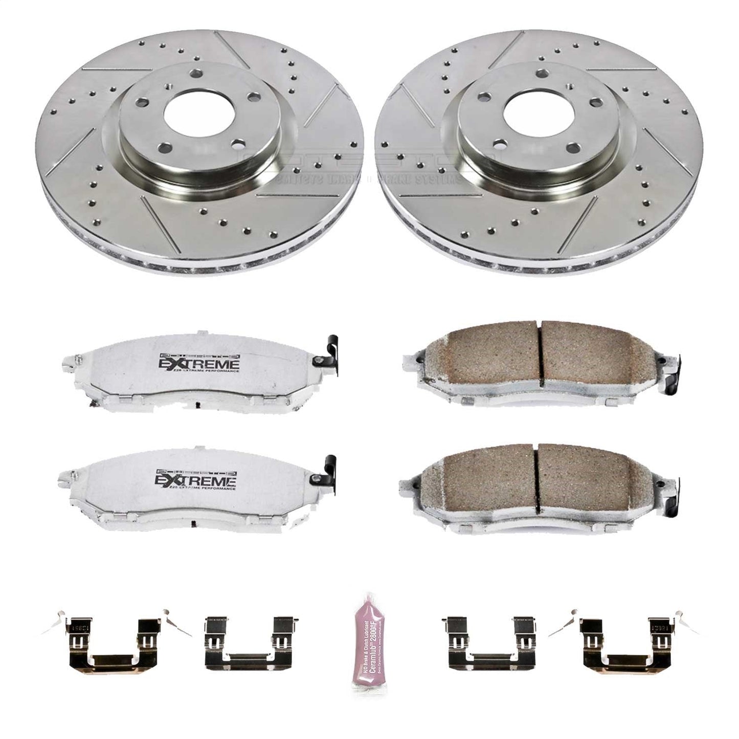 PowerStop Z26 Street Warrior Front Brake Kit | Infiniti EX35 (08-12) (K112-26)