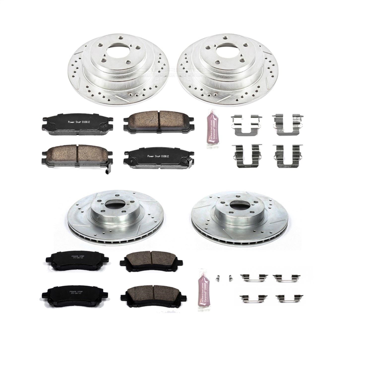 PowerStop Front & Rear Z23 Evolution Sport Brake Kit | Subaru Impreza (98) (K1121)