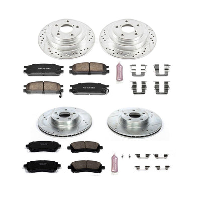 PowerStop Front & Rear Z23 Evolution Sport Brake Kit | Subaru Impreza (98) (K1121)