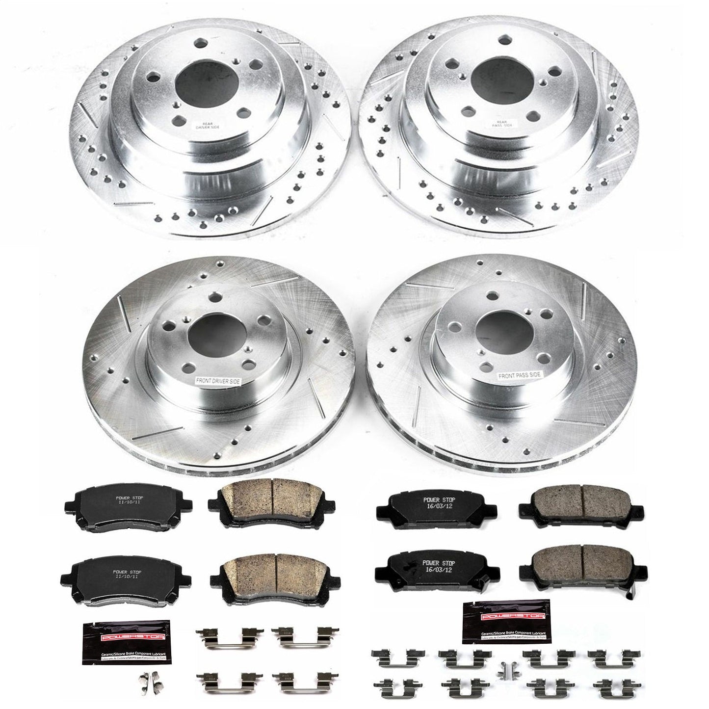 PowerStop Front & Rear Z23 Evolution Sport Brake Kit | Subaru Forester (98-02) (K1122)