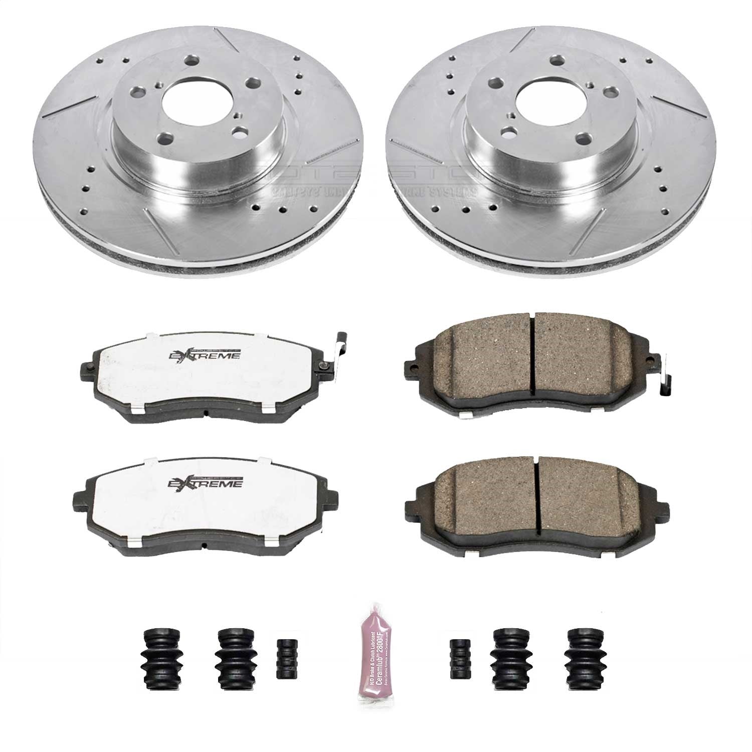 PowerStop Front Z26 Street Warrior Brake Kit | Saab 9-2X (05-06) (K1124-26)