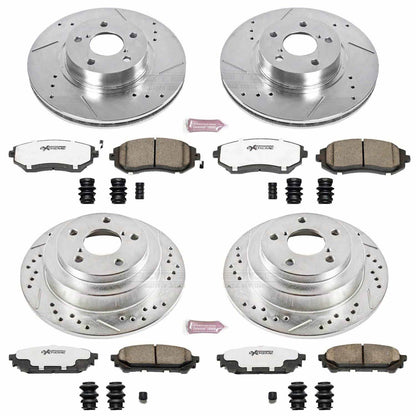 PowerStop Front & Rear Z26 Street Warrior Brake Kit | Saab 9-2X (05-06) (K1127-26)
