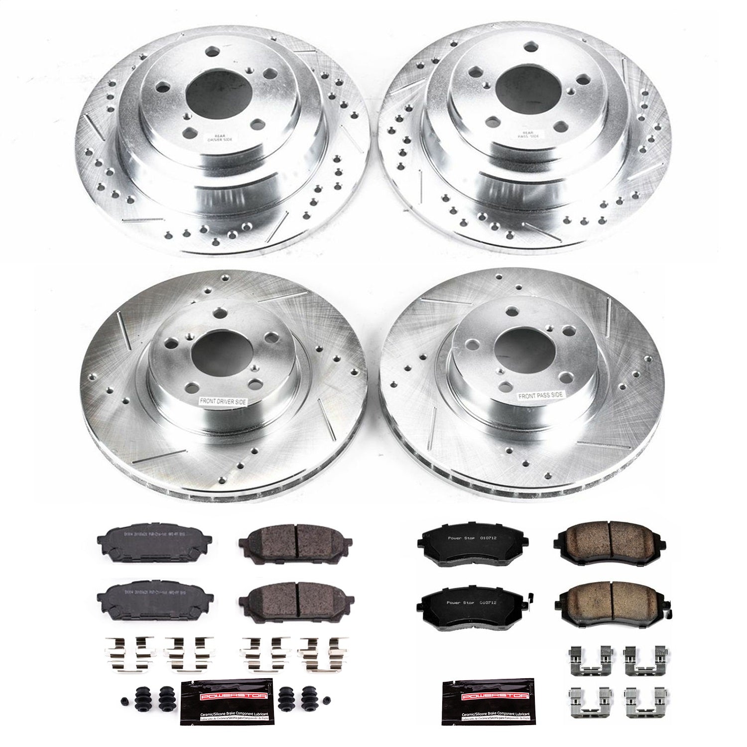 PowerStop Front & Rear Z23 Evolution Sport Brake Kit | Saab 9-2X (05-06) (K1127)