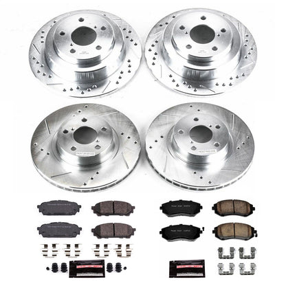 PowerStop Front & Rear Z23 Evolution Sport Brake Kit | Saab 9-2X (05-06) (K1127)
