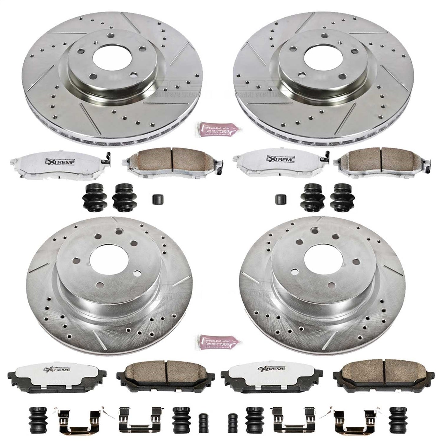 PowerStop Front & Rear Z26 Street Warrior Brake Kit | Infiniti EX35 (08-12) (K114-26)