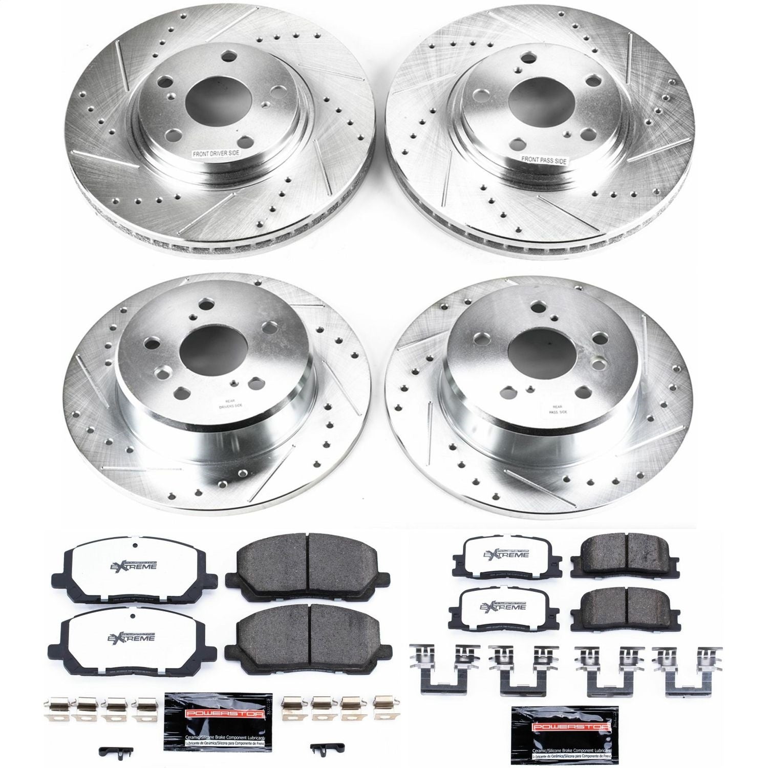PowerStop Front & Rear Z36 Truck & Tow Brake Kit | Toyota Highlander (01-03) (K1140-36)