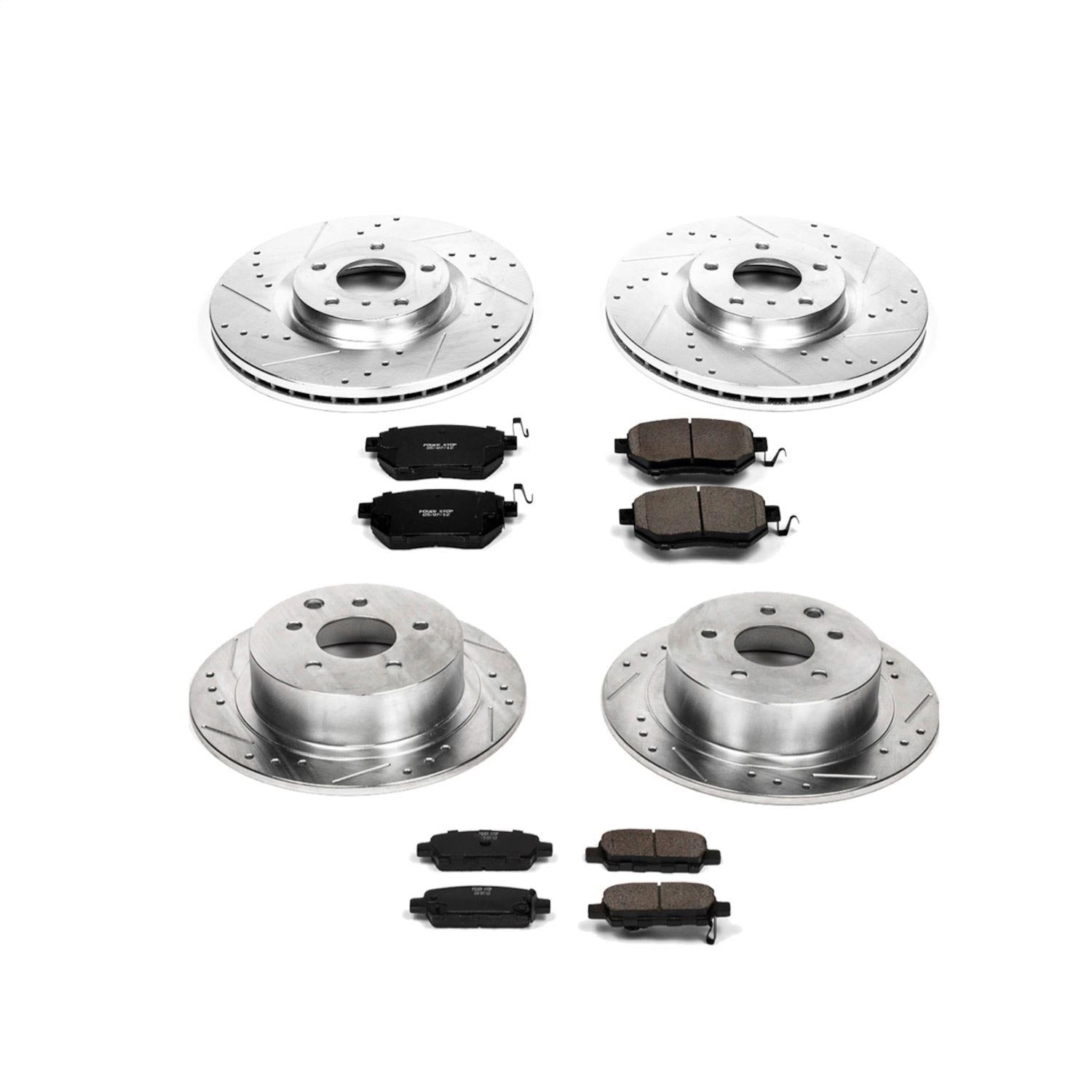 PowerStop Front & Rear Z23 Evolution Sport Brake Kit | Nissan Maxima (07-08) (K117)