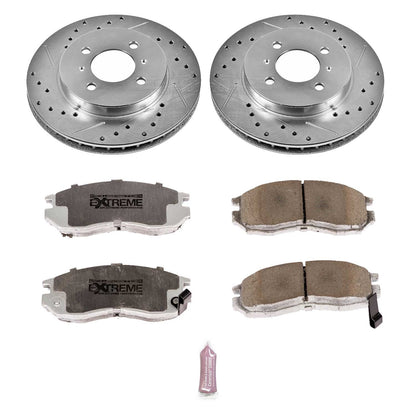 PowerStop Front Z26 Street Warrior Brake Kit | Mitsubishi Mirage (98-02) (K1214-26)