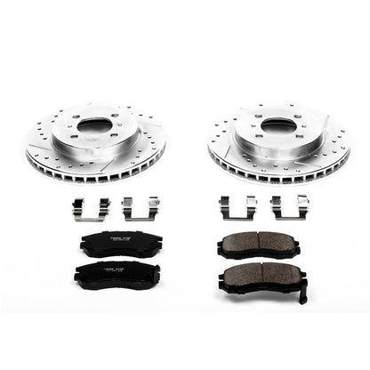 PowerStop Z23 Evolution Sport Front Brake Kit | Mitsubishi Mirage (98-02) (K1214)