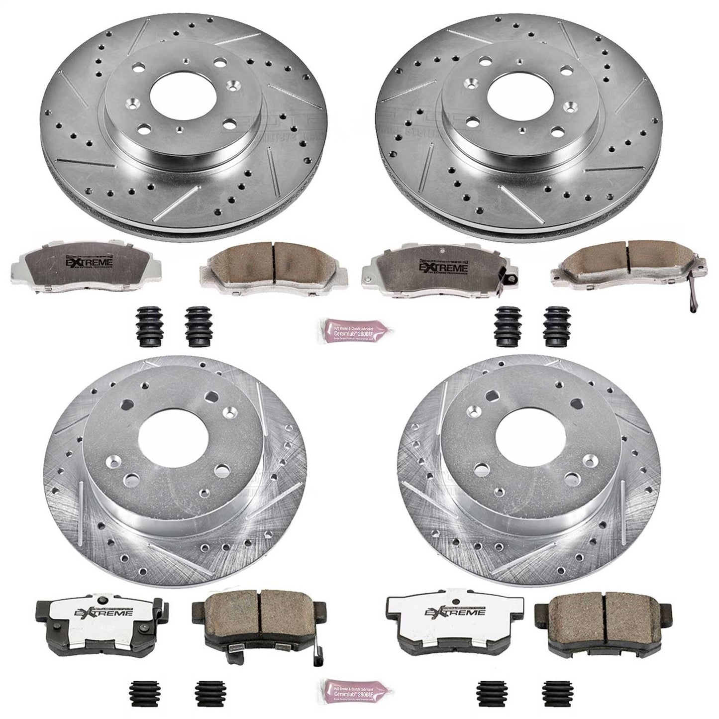 PowerStop Front & Rear Z26 Street Warrior Brake Kit | Acura CL (98-99) (K1238-26)