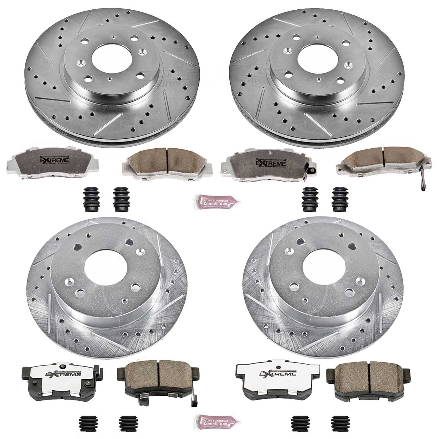 PowerStop Front & Rear Z26 Street Warrior Brake Kit | Acura CL (98-99) (K1238-26)