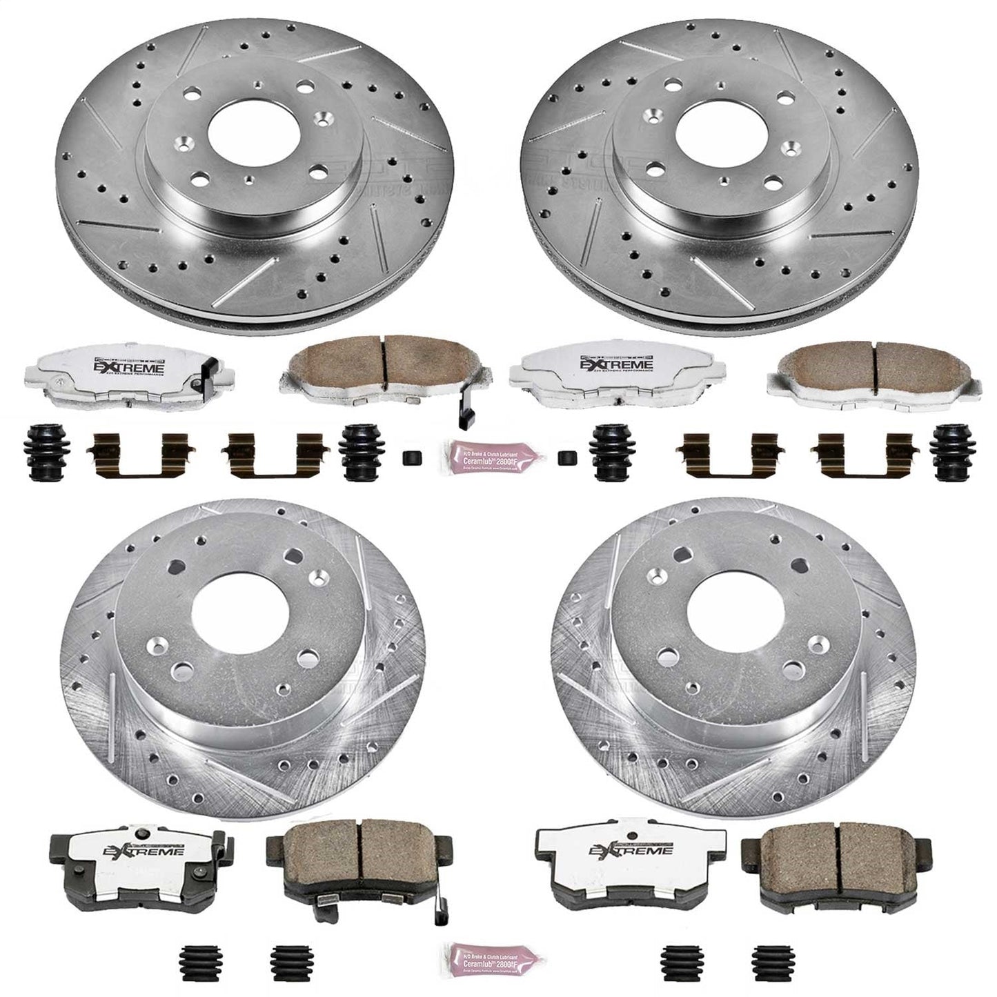 PowerStop Front & Rear Z26 Street Warrior Brake Kit | Acura CL (98-99) (K1240-26)