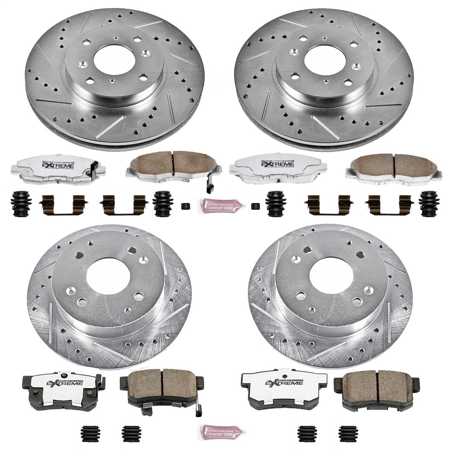 PowerStop Front & Rear Z26 Street Warrior Brake Kit | Acura CL (98-99) (K1240-26)