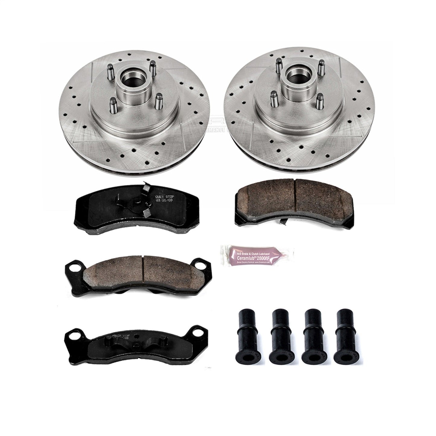 PowerStop Front Z23 Evolution Sport Brake Kit | Ford Mustang (87-93) (K1279)