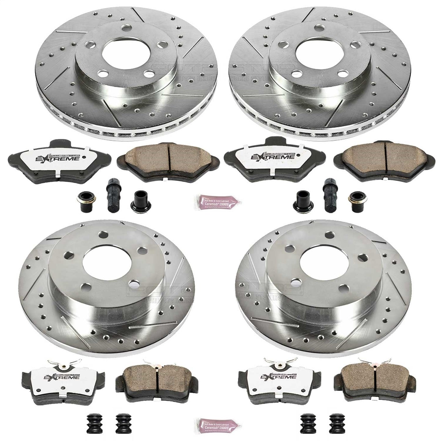 PowerStop Front & Rear Z26 Street Warrior Brake Kit | Ford Mustang (94-98) (K1300-26)