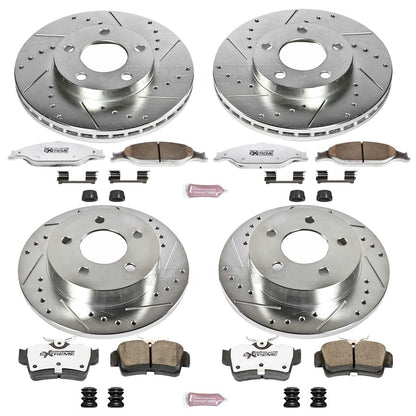 PowerStop Front & Rear Z26 Street Warrior Brake Kit | Ford Mustang (99-04) (K1302-26)
