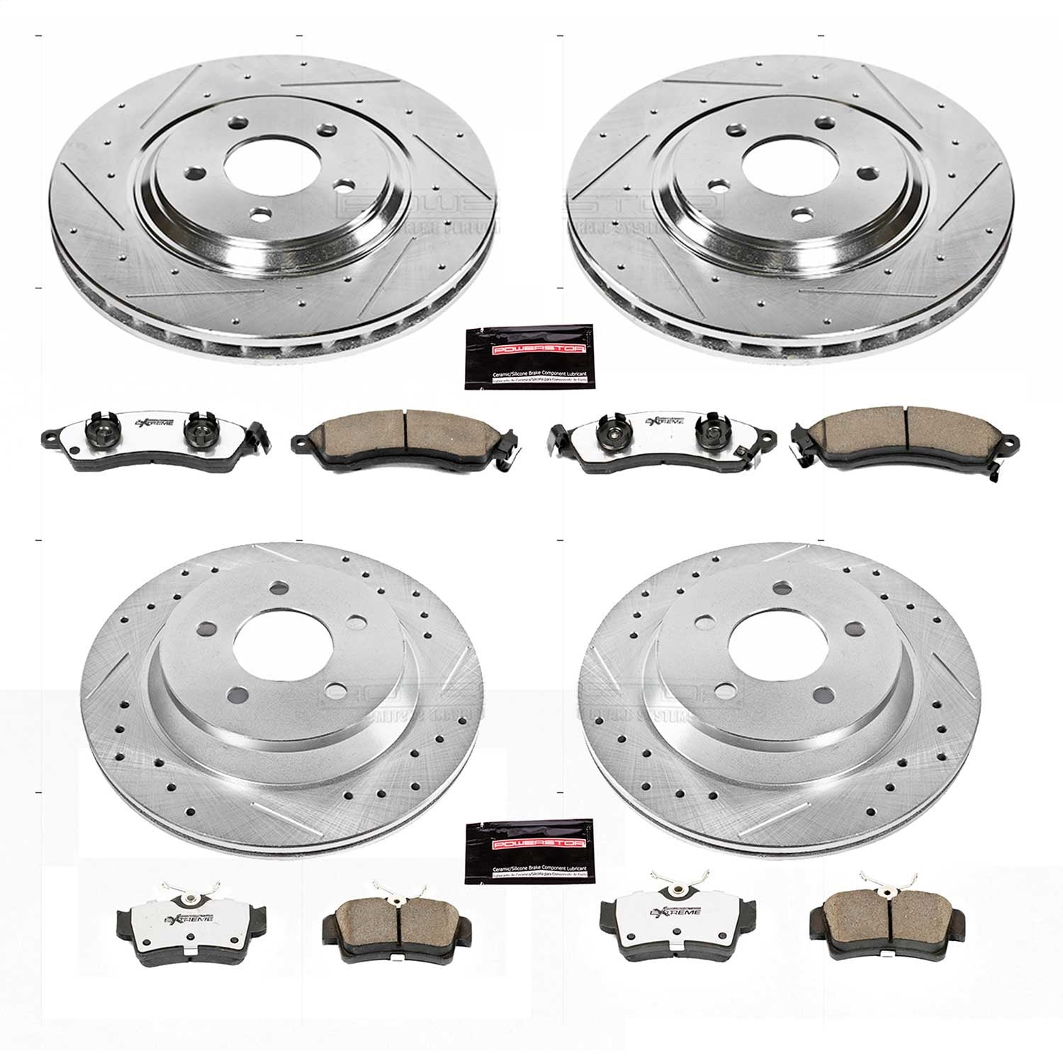 PowerStop Front & Rear Z26 Street Warrior Brake Kit | Ford Mustang (94-99) (K1305-26)