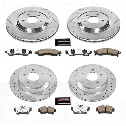 PowerStop Front & Rear Z26 Street Warrior Brake Kit | Ford Mustang (94-99) (K1305-26)