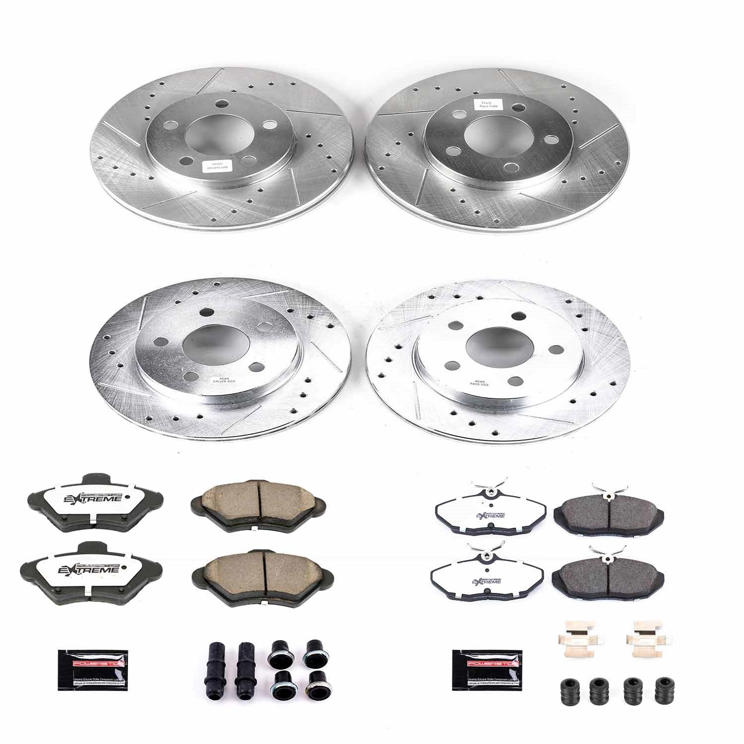 PowerStop Front & Rear Z26 Street Warrior Brake Kit | Ford Thunderbird (93-97) (K1326-26)