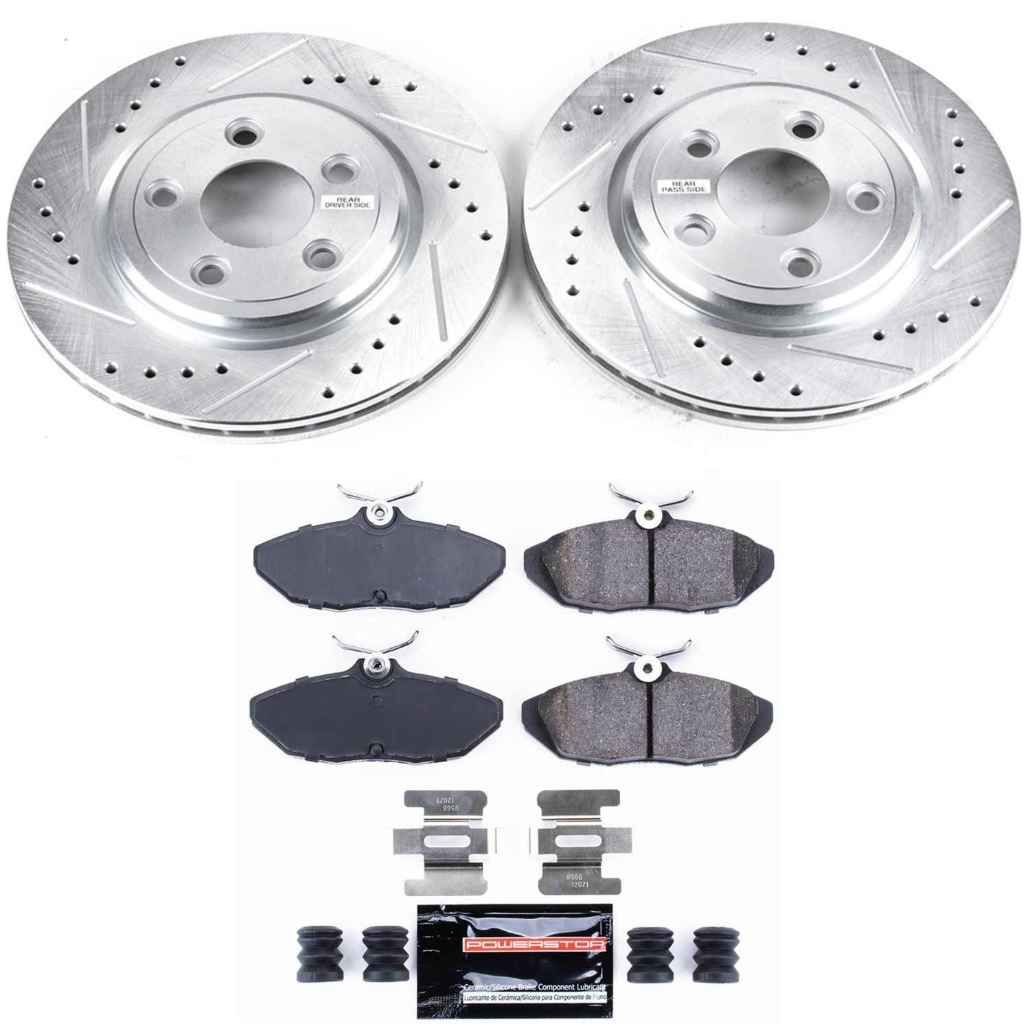 PowerStop Rear Z23 Evolution Sport Brake Kit | Ford Thunderbird (02-05) (K1360)